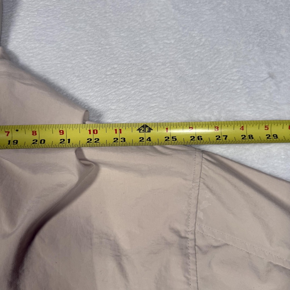 Eddie Bauer Jacket Mens Large Beige Hooded Nylon PU Laminated Parka Outdoor Coat - Picture 12 of 14